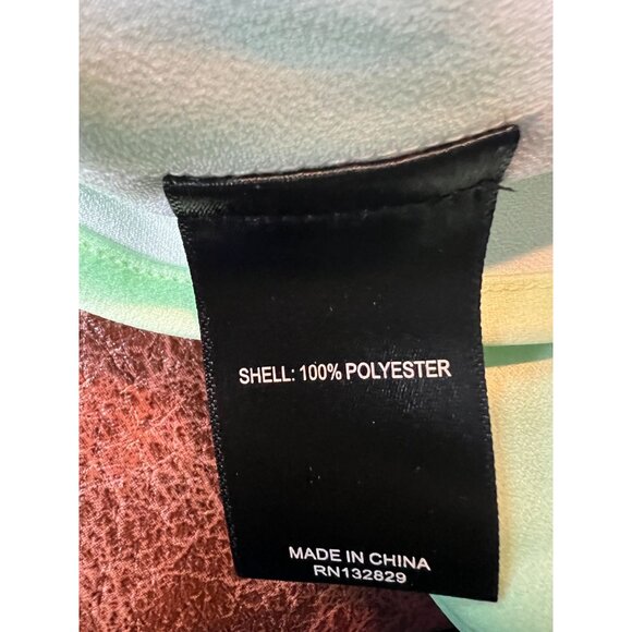 Rare Michael Costello X Revolve XXS Porter Dress Mint Ombre Cowl Neck Maxi Dress - Picture 4 of 12